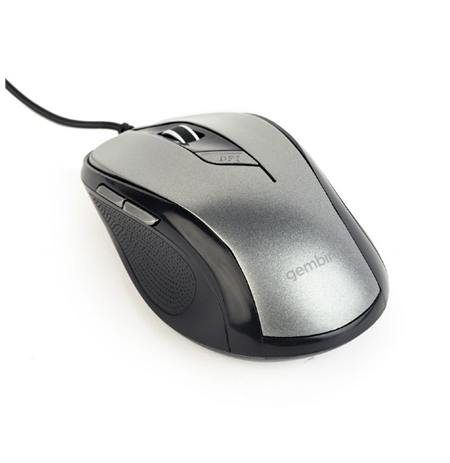 Gembird Mouse MUS-6B-01-BG USB, Wired, No, Standard, No, Black/ Space Grey