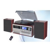 Roadstar HIF-8892EBT home audio system 8 W Cherry, Silver, Wood