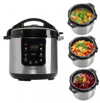 Camry | Pressure cooker | CR 6409 | 1500 W | Alluminium pot | 6 L | Number of programs 8 | Stainless steel/Black