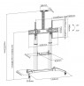 Sbox Floor Ultra-Large LED TV Stand 60-100" 100kg FS-3610