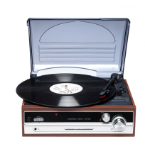 Denver VPR-190MK2 Retro Turntable with Radio and Built-in Speakers