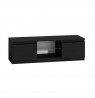 TV STAND 120 BLACK LACQUER FRONT