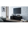 TV STAND 120 BLACK LACQUER FRONT