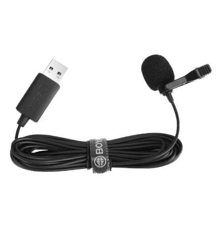 USB lavalier mikrofonas BOYA 4m kabelis, plug-and-play, juodas / BY-LM40 / BOYA10173