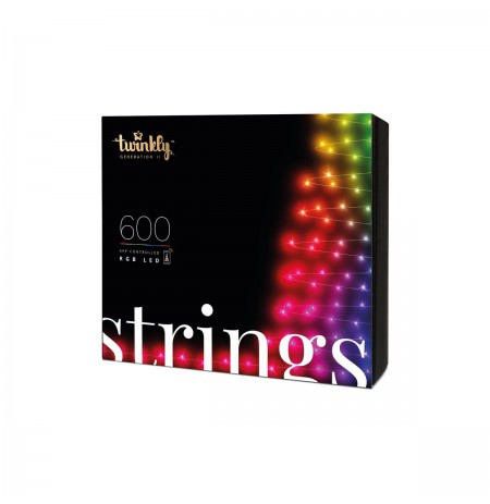 TWINKLY Strings 600 (TWS600STP-BEU) Smart Christmas tree lights 600 LED RGB 48 m