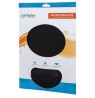 Manhattan Wrist Gel Support Pad and Mouse Mat, Black, 241 × 203 × 40 mm, non slip base, Lifetime Warranty, Card Retail