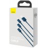 BASEUS Superior Series Fast Charging Cable 3w1 1.5m Blue