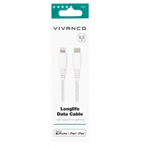 Vivanco cable USB-C - Lightning 0.5m, white (62227)