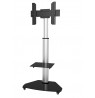 Techly Floor Stand with Shelf Trolley TV LCD/LED/Plasma 37-70" Silver