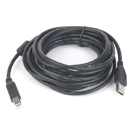 USB 2.0 A-plug B-plug 3 m (10 ft) cable with ferrite core Gembird