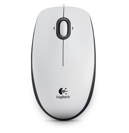 Logitech B100 White, Portable Optical Mouse