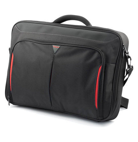 Targus Clamshell Laptop Bag CN418EU Black/Red, Shoulder strap, Briefcase