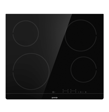 Gorenje Hob  ECT641BSC Vitroceramic, Number of burners/cooking zones 4, Touch, Timer, Black, Display