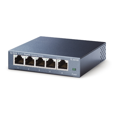 TP-LINK Switch TL-SG105 Unmanaged, Desktop, 1 Gbps (RJ-45) ports quantity 5, Power supply type External