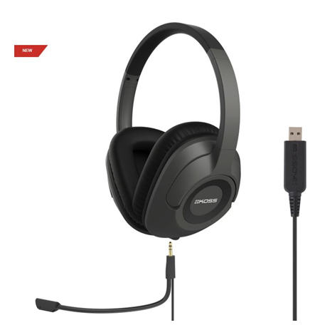 Koss Headphones SB42 USB Wired, On-Ear, Microphone, USB Type-A, Black/Grey