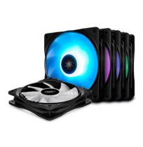 DeepCool RF120M-5 in 1 Computer case Fan 12 cm Black, Translucent 5 pc(s)