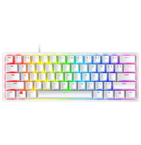 Razer Huntsman Mini, Gaming keyboard, RGB LED light, US, Mercury White, Wired