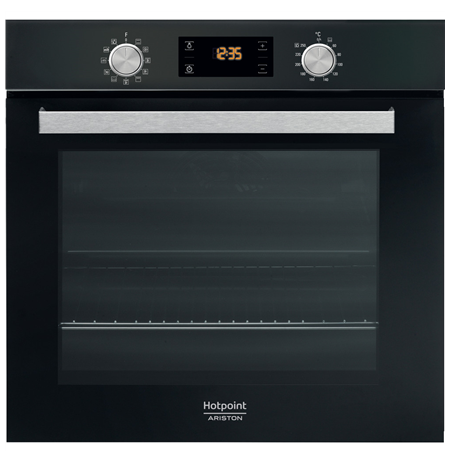 Hotpoint Oven FA5 841 JH BL HA 71 L, Electric, Hydrolytic, Knobs and electronic, Height 59.5 cm, Width 59.5 cm, Black