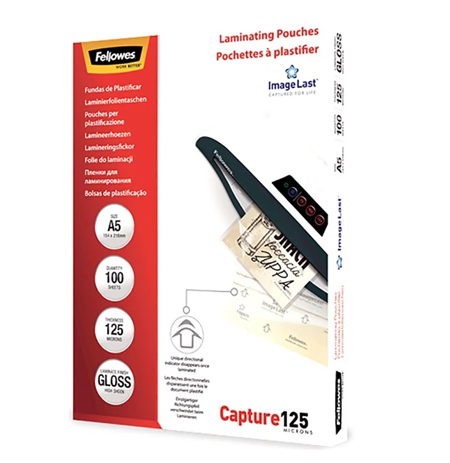 Fellowes Laminating Pouch PREMIUM ImageLast 125 µ, 216x303 mm - A4, 100 pcs