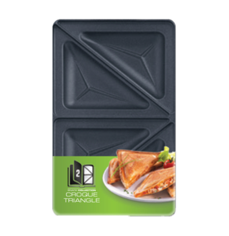 TEFAL Triangle toasted sandwich set for Snack Collection XA800212 Dimensions (W x L) 13 x 22.5 cm, Black