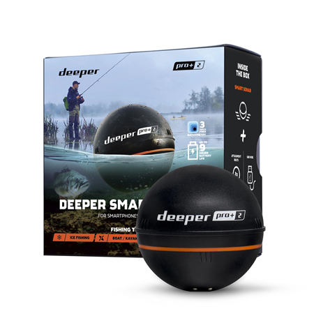 Deeper Smart Sonar PRO+2 Sonar, Black