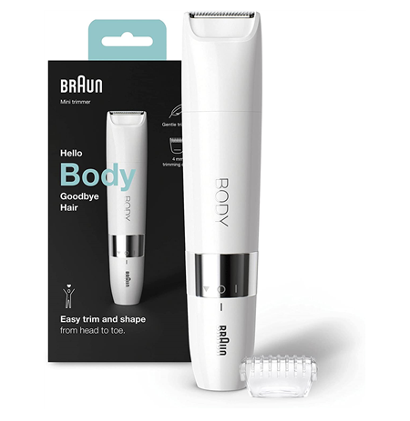 Braun Body Mini Trimmer BS1000 Number of power levels 1, Wet & Dry, White