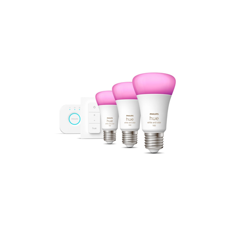 Philips Hue WCA Starter Kit 9W A60 E27 3pcs, Bridge, Switch