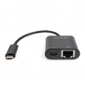 Digitus USB-Type-C Gigabit Ethernet Adapter + PD with power delivery function DN-3027	 Black