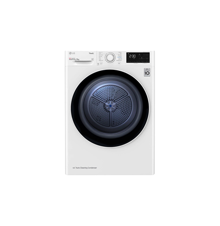 LG Dryer Machine RH80V3AV6N Energy efficiency class A++, Front loading, 8 kg, LED, Depth 69 cm, Wi-Fi, White