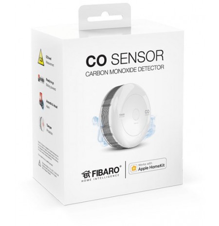 Sensor carbon monoxide FIBARO Home Kit FGBHCD-001 (inside, Bluetooth, Home Kit, white color)