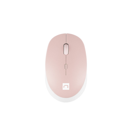 Natec Mouse Harrier 2 	Wireless, White/Pink, Bluetooth