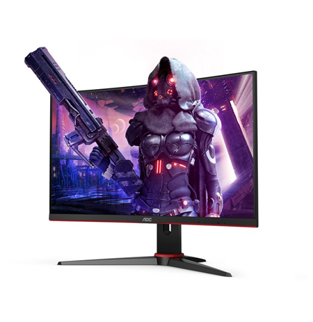 AOC Curved Gaming Monitor C24G2AE/BK 23.6 ", VA, FHD, 1920×1080, 16:9, 1 ms, 250 cd/m², Black/Red