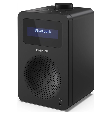 Sharp DR-430(BK) Digital Radio, FM/DAB/DAB+, Bluetooth 5.0, Midnight Black