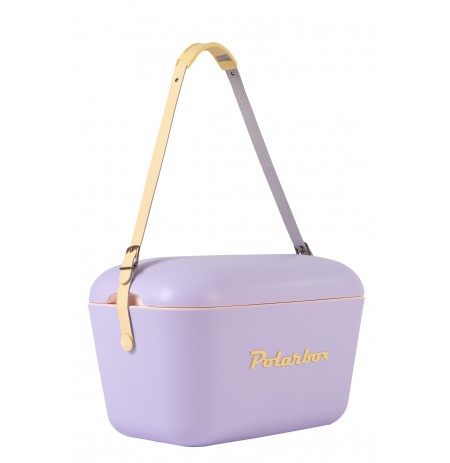 POLARBOX Lilac - Yellow Classic retro šaltkrepšis, 20L