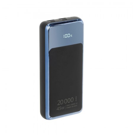 RIVACASE Power Bank 20000 mAh QC/PD 45W LCD for Laptop Black