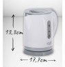 Adler Kettle AD 1371g Electric, 850 W, 0.8 L, Stainless steel/Polypropylene, 360° rotational base, White/Grey