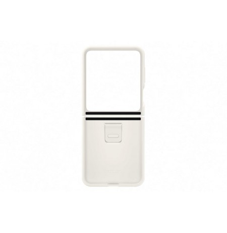 Samsung Galaxy Flip5 Silicone Cover with Ring Cream