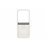 Samsung Galaxy Flip5 Silicone Cover with Ring Cream