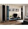 Shelf unit VIGO NEW 180/40/30 white/black gloss