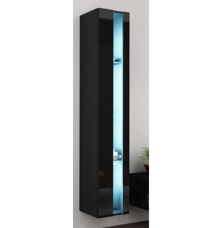 Shelf unit VIGO NEW 180/40/30 black/black gloss