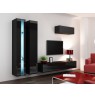 Shelf unit VIGO NEW 180/40/30 black/black gloss