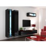 Shelf unit VIGO NEW 180/40/30 black/black gloss