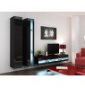 Shelf unit VIGO NEW 180/40/30 black/black gloss