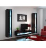 Shelf unit VIGO NEW 180/40/30 black/black gloss