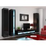 Shelf unit VIGO NEW 180/40/30 black/black gloss