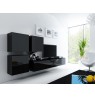 Square cabinet VIGO 50/50/30 black/black gloss