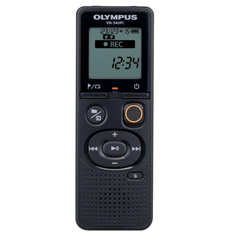 Olympus Digital Voice Recorder (OM Branded) VN-540PC Segment display 1.39' WMA Black