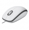 Logitech | Mouse | M100 | Wired | USB-A | White